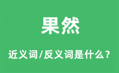果然的近义词和反义词是什么_果然是什么意思?