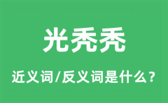 光秃秃的近义词和反义词是什么_光秃秃是什么意思?