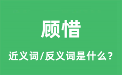 顾惜的近义词和反义词是什么_顾惜是什么意思?