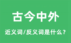 古今中外的近义词和反义词是什么_古今中外是什么意思?