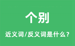 个别的近义词和反义词是什么_个别是什么意思?