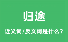 归途的近义词和反义词是什么_归途是什么意思?