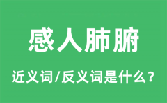 感人肺腑的近义词和反义词是什么_感人肺腑是什么意思?