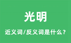 光明的近义词和反义词是什么_光明是什么意思?