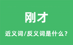 刚才的近义词和反义词是什么_刚才是什么意思?