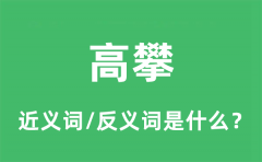 高攀的近义词和反义词是什么_高攀是什么意思?