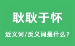耿耿于怀的近义词和反义词是什么_耿耿于怀是什么意思?