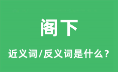阁下的近义词和反义词是什么_阁下是什么意思?