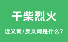 干柴烈火的近义词和反义词是什么_干柴烈火是什么意思?