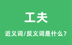 工夫的近义词和反义词是什么_工夫是什么意思?