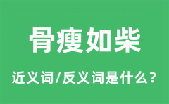 骨瘦如柴的近义词和反义词是什么_骨瘦如柴是什么意思?