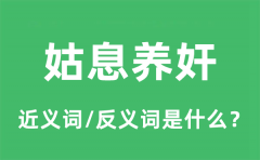 姑息养奸的近义词和反义词是什么_姑息养奸是什么意思?