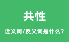 共性的近义词和反义词是什么_共性是什么意思?
