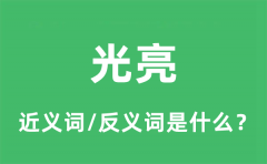 光亮的近义词和反义词是什么_光亮是什么意思?