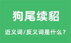 狗尾续貂的近义词和反义词是什么_狗尾续貂是什么意思?
