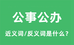 公事公办的近义词和反义词是什么_公事公办是什么意思?