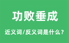 功败垂成的近义词和反义词是什么_功败垂成是什么意思?