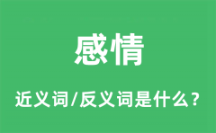 感情的近义词和反义词是什么_感情是什么意思?