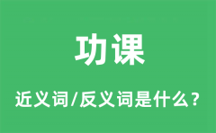 功课的近义词和反义词是什么_功课是什么意思?