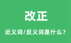 改正的近义词和反义词是什么_改正是什么意思?