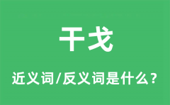 干戈的近义词和反义词是什么_干戈是什么意思?