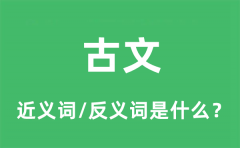 古文的近义词和反义词是什么_古文是什么意思?