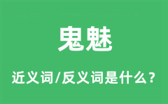 鬼魅的近义词和反义词是什么_鬼魅是什么意思?