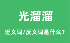 光溜溜的近义词和反义词是什么_光溜溜是什么意思?