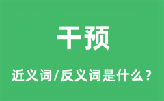 干预的近义词和反义词是什么_干预是什么意思?