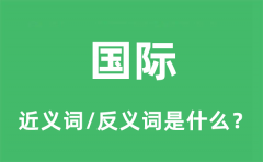 国际的近义词和反义词是什么_国际是什么意思?