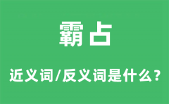 霸占的近义词和反义词是什么_霸占是什么意思?