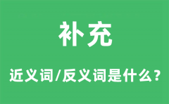 补充的近义词和反义词是什么_补充是什么意思?