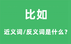 比如的近义词和反义词是什么_比如是什么意思?