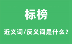 标榜的近义词和反义词是什么_标榜是什么意思?