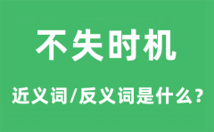 不失时机的近义词和反义词是什么_不失时机是什么意思?