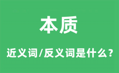 本质的近义词和反义词是什么_本质是什么意思?