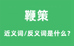 鞭策的近义词和反义词是什么_鞭策是什么意思?