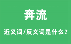 奔流的近义词和反义词是什么_奔流是什么意思?