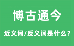 博古通今的近义词和反义词是什么_博古通今是什么意思?