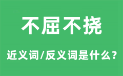 不屈不挠的近义词和反义词是什么_不屈不挠是什么意思?