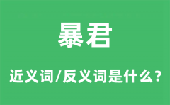 暴君的近义词和反义词是什么_暴君是什么意思?