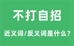 不打自招的近义词和反义词是什么_不打自招是什么意思?