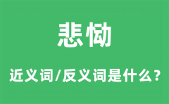 悲恸的近义词和反义词是什么_悲恸是什么意思?