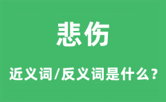 悲伤的近义词和反义词是什么_悲伤是什么意思?