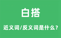 白搭的近义词和反义词是什么_白搭是什么意思?