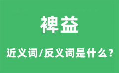裨益的近义词和反义词是什么_裨益是什么意思?
