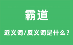霸道的近义词和反义词是什么_霸道是什么意思?