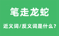 笔走龙蛇的近义词和反义词是什么_笔走龙蛇是什么意思?