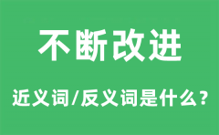 不断改进的近义词和反义词是什么_不断改进是什么意思?