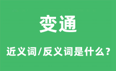 变通的近义词和反义词是什么_变通是什么意思?
